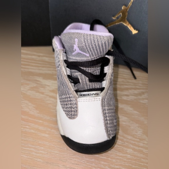 Jordan 13 Retro (TD) White & Purple Sneakers - Picture 13 of 13